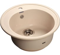 Мойка GRANFEST RONDO GF-R 510 мрамор, D=508 мм, белый R-510