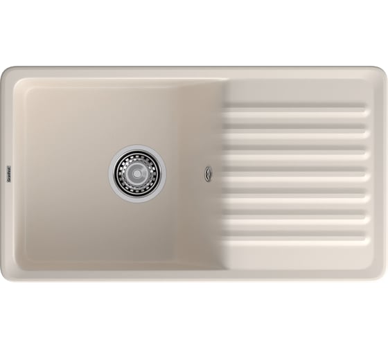 Мойка GranFest QUARZ чаша+крыло, 850х475 мм, белый 73