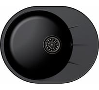 Мойка EWIGSTEIN Rund 45F кварц, 1-чаша+крыло, 580х450 мм, антрацит R- 45F антрацит