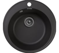 Мойка GRANFEST QUARZ чаша, D=480 мм, черный 08 черный