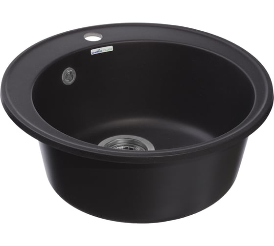 Мойка GRANFEST QUARZ чаша, D=480 мм, черный 08 черный