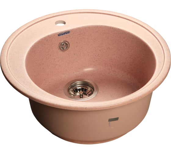 Мойка GRANFEST RONDO GF-R 510 мрамор, D=508 мм, розовый R-510 1