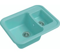 Мойка EWIGSTEIN Antik 60К кварц, 1.5 чаши, 660х510 мм, серый металлик A- 60К сер мет