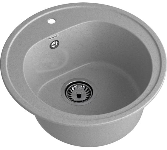 Мойка GRANFEST RONDO GF-R 510 мрамор, D=508 мм, серый  R-510