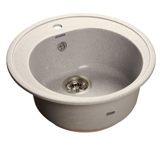 Мойка GRANFEST RONDO GF-R 510 мрамор, D=508 мм, серый  R-510
