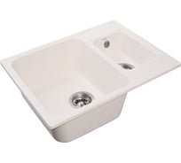 Мойка GranFest QUARZ 1.5-чаши, 620х480 мм, белый 09