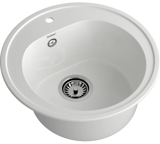 Мойка GRANFEST RONDO GF-R 510 мрамор, D=508 мм, иней R-510