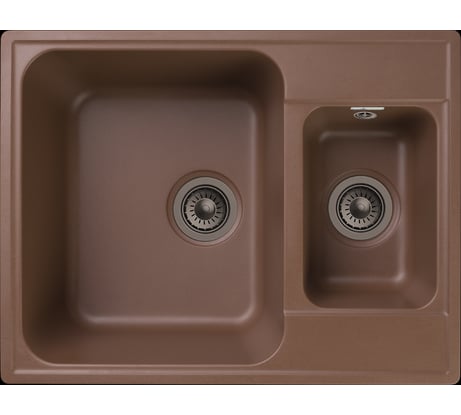 Мойка GRANFEST QUARZ 1.5 чаши, 620х480 мм, терракот 09 терракот