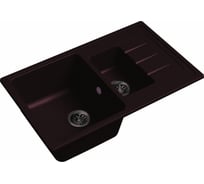 Мойка кварц EWIGSTEIN Elegant 60KF 1.5 чаши с крылом, 782х480 мм, шоколад E-60KF шоколад