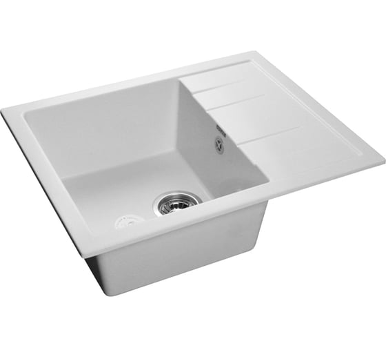 Мойка GRANFEST QUADRO GF-Q--650L мрамор, чаша с крылом, 650х500 мм, иней Q-650 L иней