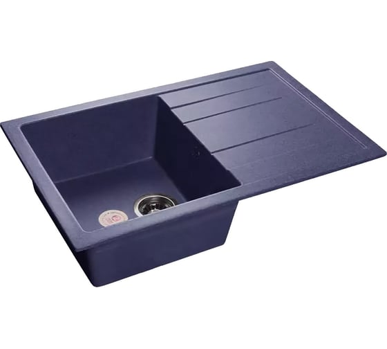 Мойка GRANFEST QUADRO GF-Q--650L мрамор, чаша с крылом, 650х500 мм, синий Q-650 L син