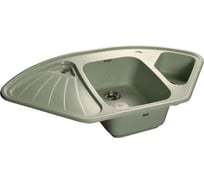 Мойка GRANFEST CORNER GF-C--950E мрамор, угловая, 1039х560 мм, салатовый C-1040 E