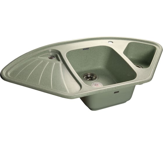 Мойка GRANFEST CORNER GF-C--950E мрамор, угловая, 1039х560 мм, салатовый  C-1040 E