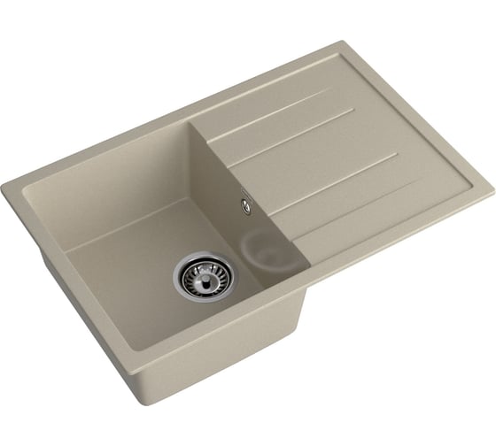 Мойка GRANFEST QUADRO GF-Q--780L мрамор, чаша с крылом, 770х495 мм, топаз Q-780 L топ