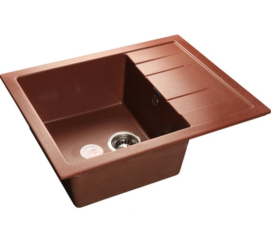 Мойка GRANFEST QUADRO GF-Q--650L чаша с крылом, 650х500 мм, красный марс Q-650 L кр.м