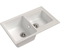 Мойка EWIGSTEIN Elegant 80D кварц, 2-чаши, 780х480 мм, иней E- 80D