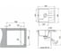 Мойка EWIGSTEIN Elegant 45F кварц, 1-чаша+крыло, 580х480 мм, крем E-45F 2