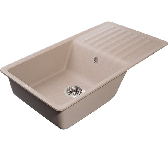 Мойка GranFest QUARZ чаша+крыло, 850х475 мм, песок 73
