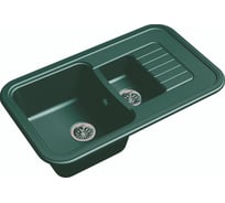 Мойка EWIGSTEIN Antik 60KF кварц, 1.5-чаши+крыло, 860х510 мм, антрацит A-60KF