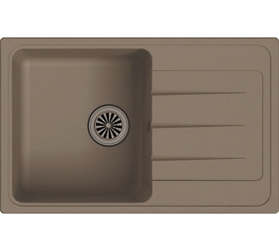 Мойка EWIGSTEIN Elegant 50F кварц, 1-чаша + крыло, 762х480 мм, темно-бежевый E- 50F 1