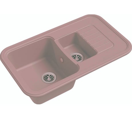 Мойка EWIGSTEIN Antik 60KF кварц, 1.5-чаши+крыло, 860х510 мм, темно-бежевый A-60KF