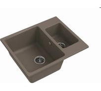 Мойка EWIGSTEIN Gerd 60K кварц, 1.5 чаши, 600х500 мм, темно-бежевый G- 60K темно-бежевый