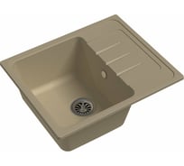 Мойка EWIGSTEIN Elegant 45F кварц, 1-чаша+крыло, 580х480 мм, топаз E-45F