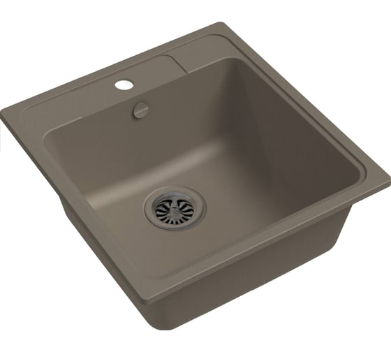 Мойка EWIGSTEIN Elegant 50 кварц, 1-чаша, 518х478 мм, темно-бежевый E-50