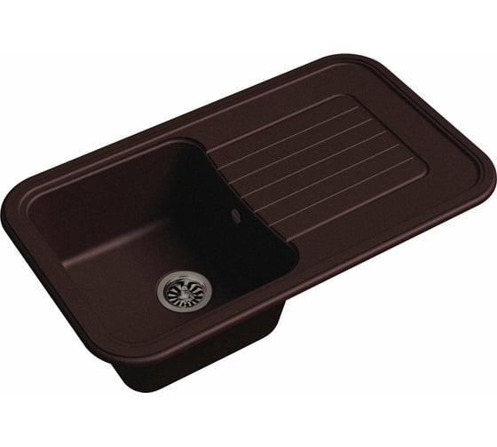 Мойка EWIGSTEIN Antik 60F кварц, 1-чаша+крыло, 860х510 мм, шоколад  A- 60F 1