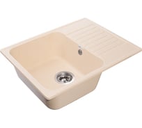 Мойка GranFest QUARZ чаша+крыло, 620х480 мм, бежевый GF-Z13
