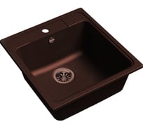 Мойка EWIGSTEIN Elegant 50 кварц, 1-чаша, 518х478 мм, шоколад E-50