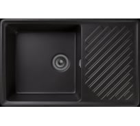 Мойка GRANFEST QUARZ чаша с крылом, 760х480 мм, черный 52 черный