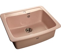 Мойка GRANFEST STANDART GF-S 605 мрамор, 1-чашa, 605х515 мм, светло-розовый S-605