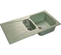 Мойка GRANFESTSTANDART GF-S--940KL мрамор, 1.5 чаши+крыло, салатовый S-940 KL