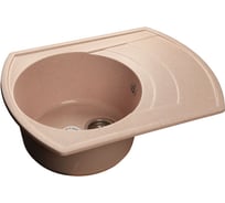 Мойка GRANFEST RONDO мрамор, GF-R--650L, чаша с крылом, 650х500мм, розовый  R-650 L