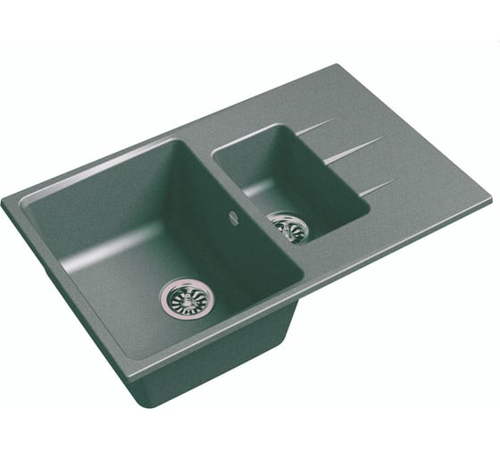 Мойка EWIGSTEIN Gerd 60KF кварц, 1.5-чаши+крыло, 780х500 мм, черный G-60KF черный