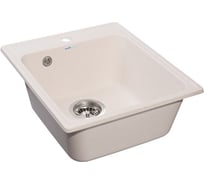 Мойка GranFest QUARZ 1-чаша, 420х480, белый 17 белый