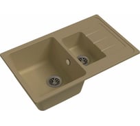 Мойка кварц EWIGSTEIN Elegant 60KF 1.5 чаши с крылом, 782х480 мм, бежевый E-60KF бежевый