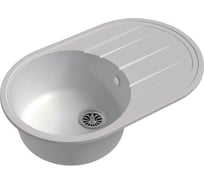 Мойка кварц EWIGSTEIN Elegant R50F 1 чаша с крылом, 752х470 мм, иней E-R50F иней