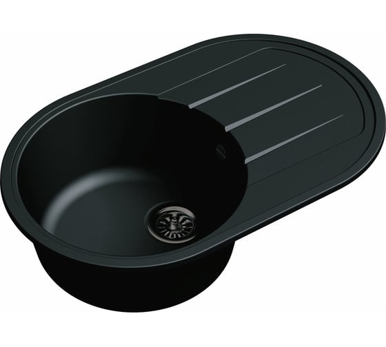 Мойка кварц EWIGSTEIN Elegant R50F 1 чаша с крылом, 752х470 мм, антрацит E-R50F антрацит