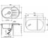 Мойка кварц EWIGSTEIN Elegant R50F 1 чаша с крылом, 752х470 мм, антрацит E-R50F антрацит 2