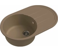 Мойка кварц EWIGSTEIN Elegant R50F 1 чаша с крылом, 752х470 мм, топаз E-R50F топаз