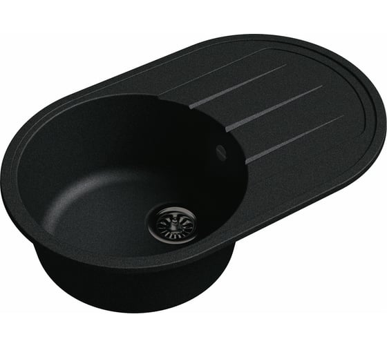 Мойка кварц EWIGSTEIN Elegant R50F 1 чаша с крылом, 752х470 мм, черный E-R50F черный