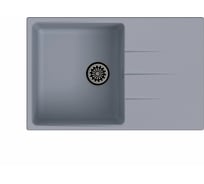 Мойка EWIGSTEIN Gerd 60F 1-чаша+крыло, 780х500 мм, серый металлик G- 60F сер мет