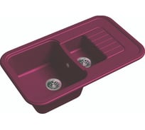 Мойка EWIGSTEIN Antik 60KF кварц, 1.5-чаши+крыло, 860х510 мм, шоколад A-60KF