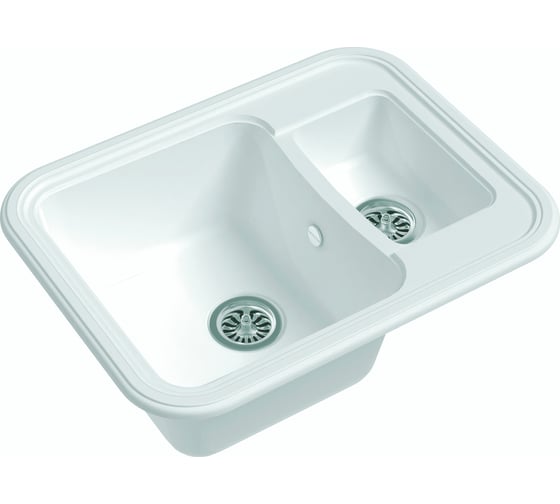 Мойка EWIGSTEIN Antik 60К кварц, 1.5-чаши, 660х510 мм, иней A- 60К 1