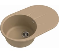 Мойка EWIGSTEIN Elegant 50F кварц, 1-чаша+крыло, 750х480 мм, топаз R- 50F топаз