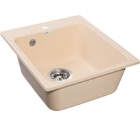 Мойка GranFest QUARZ 1-чаша, 420х480 бежевый 17 бежевый
