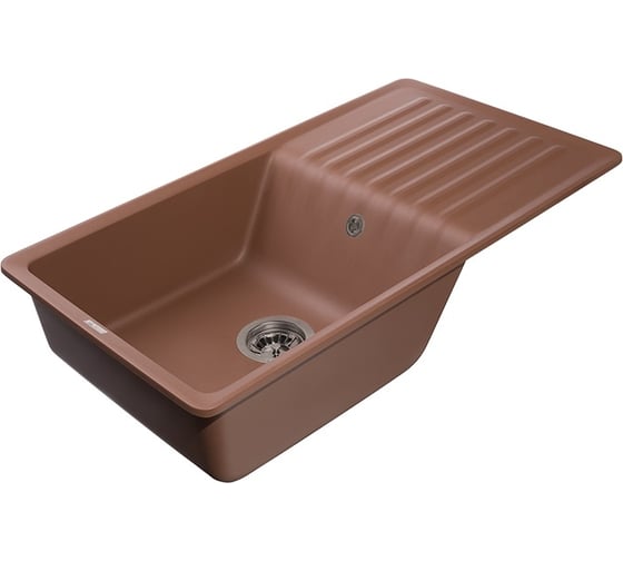 Мойка GranFest QUARZ чаша+крыло, 850х475 мм, терракот 73 1