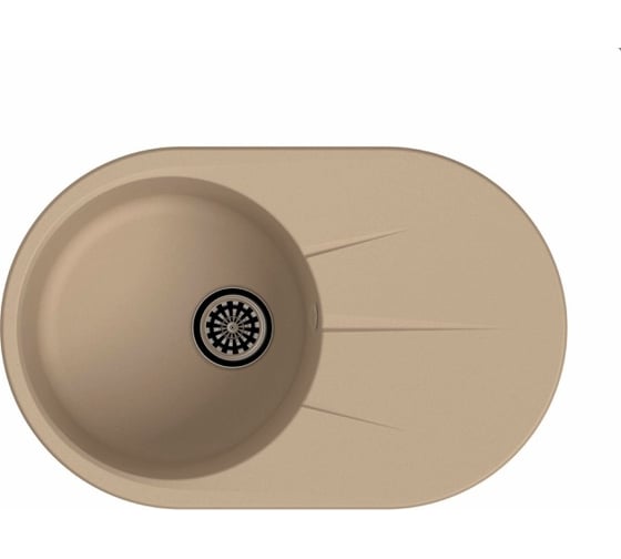 Мойка EWIGSTEIN Rund 50F кварц, 1-чаша+крыло, 750х480 мм, крем R- 50F крем